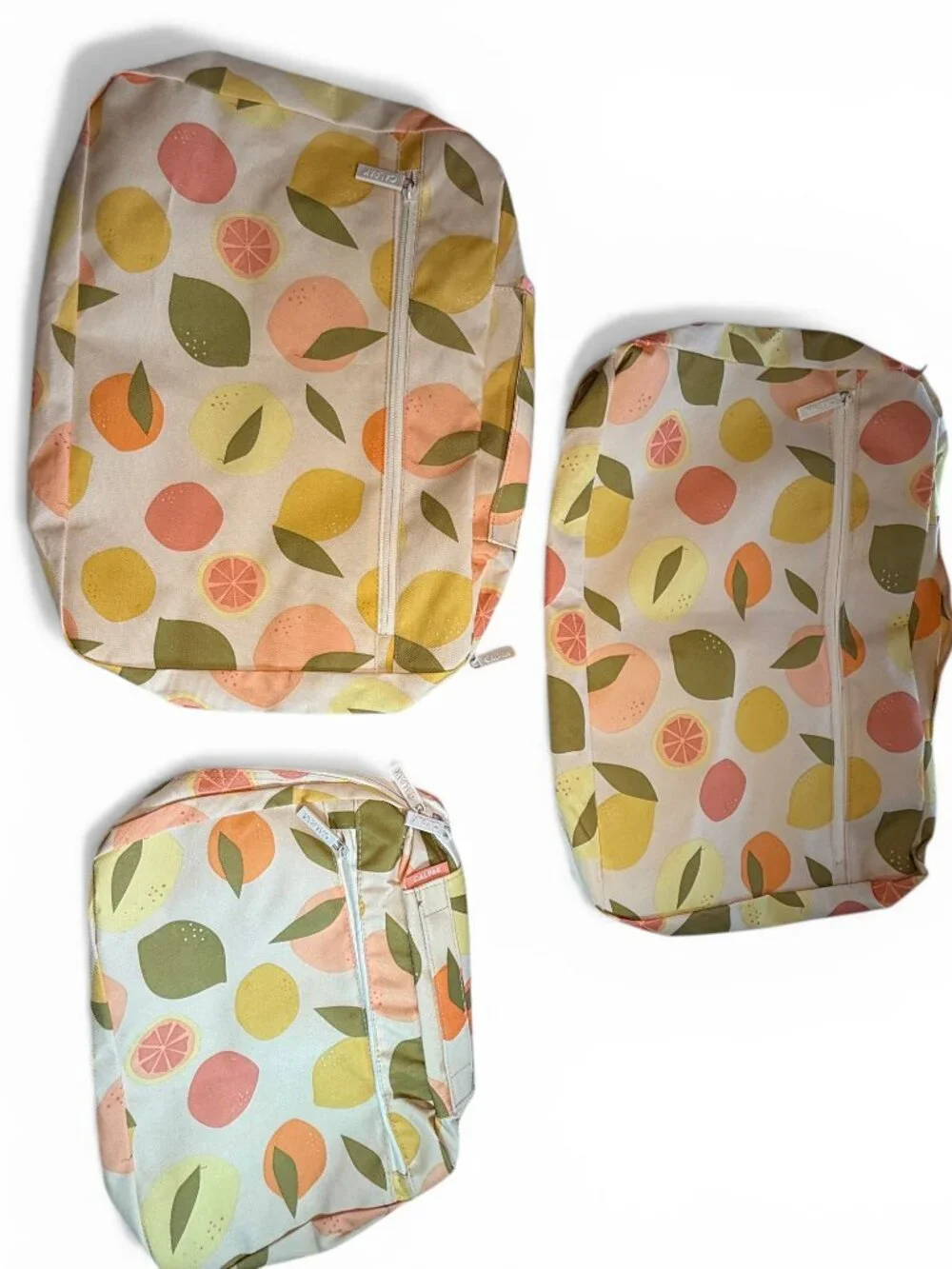Calpak 3-piece Set Tutty Fruity Packing Cubes plus 1 Co-ordinating Sorbet Cube-